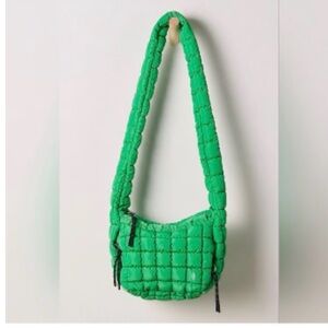 Free people movement Green Quilted Shoulder Bag